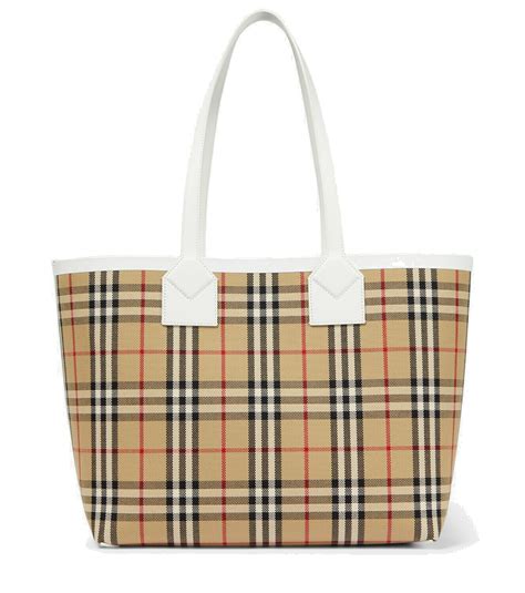 burberry the banner bag|burberry checked canvas tote bag.